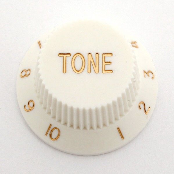"Tone"-Knopf für Strat, weiß