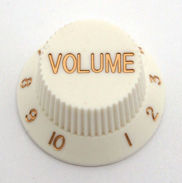 "Volume"-Knopf für Strat, weiß