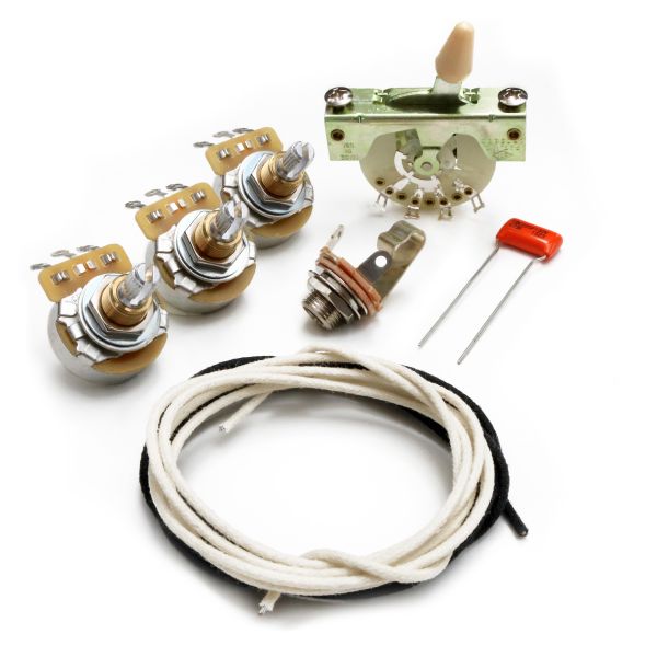Premium Upgrade Wiring Kit für Strat, mit original CTS Schalter und Potis